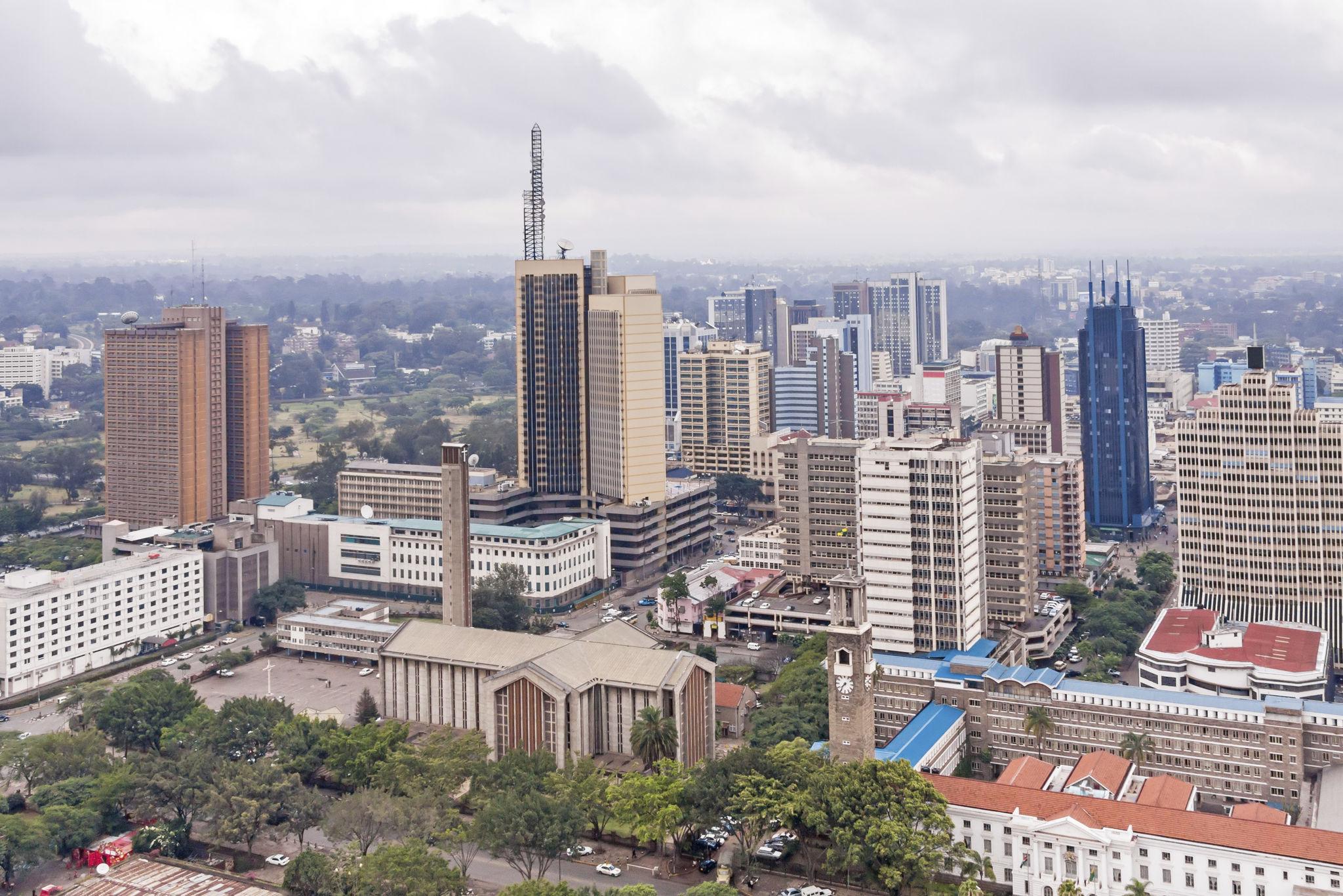 Aerial photography of Nairobi CBD