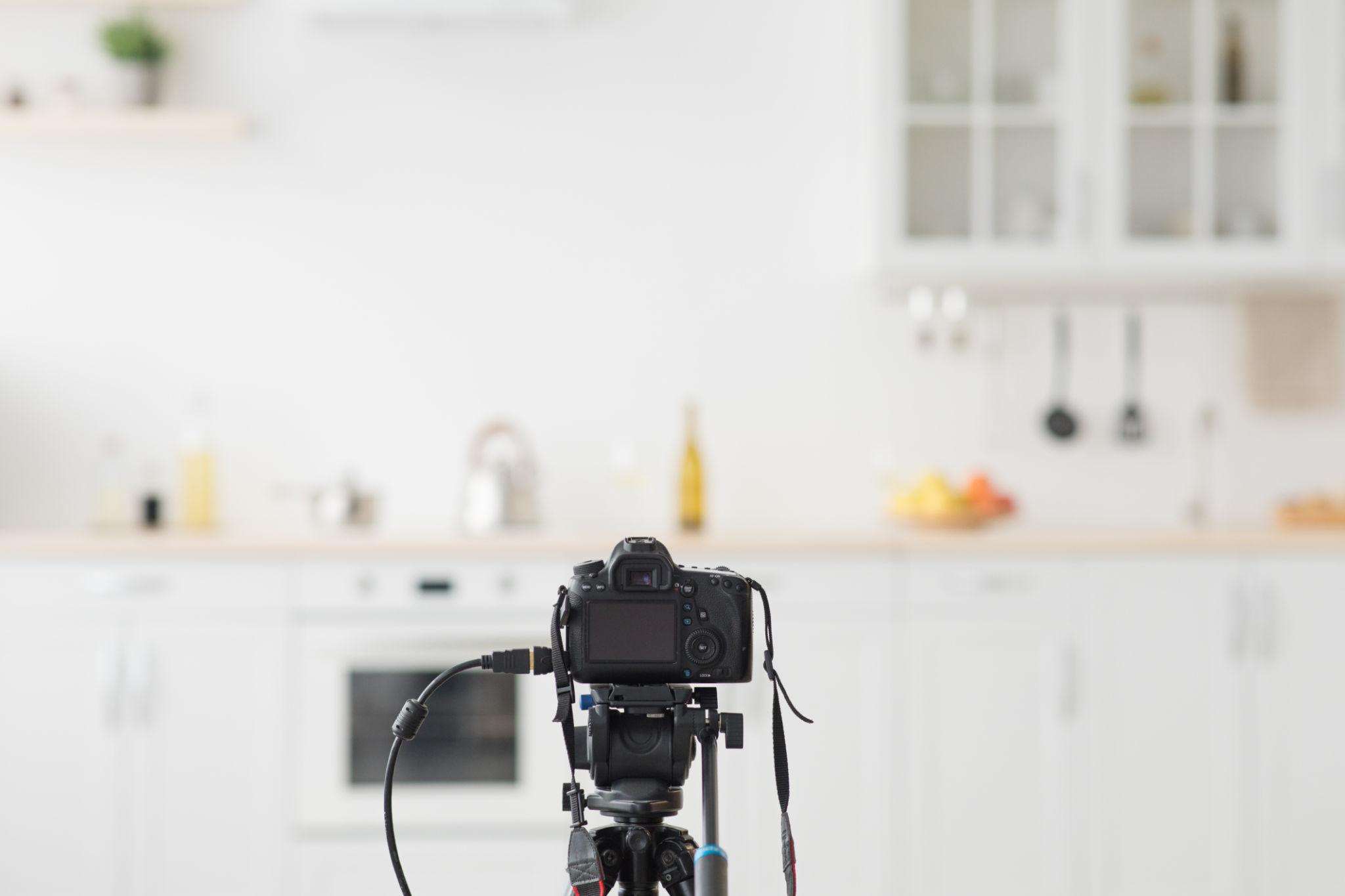 Image of a camera being used to take real estate photography