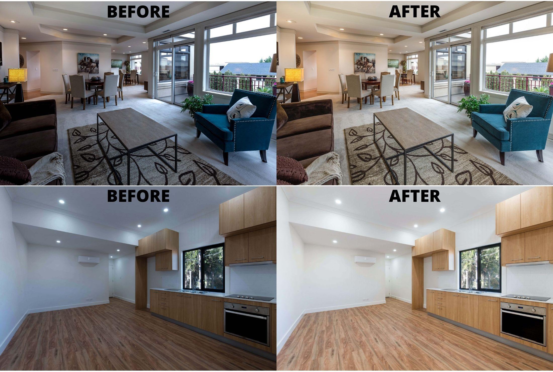 Image showing raw and edited images