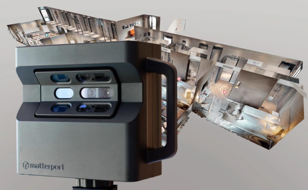 Image of a matterport camera capturing house photos