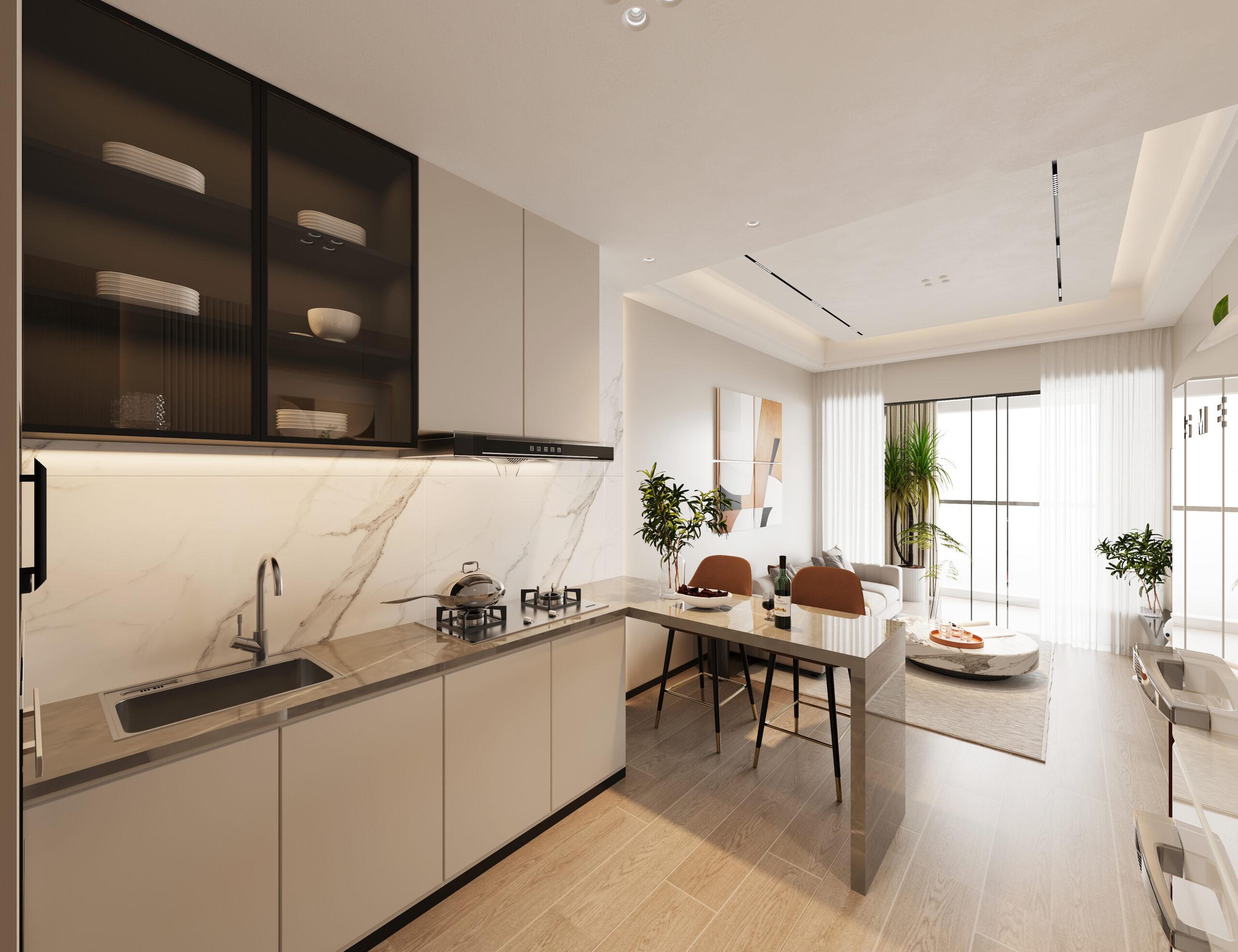 Image of a furnished modern house
