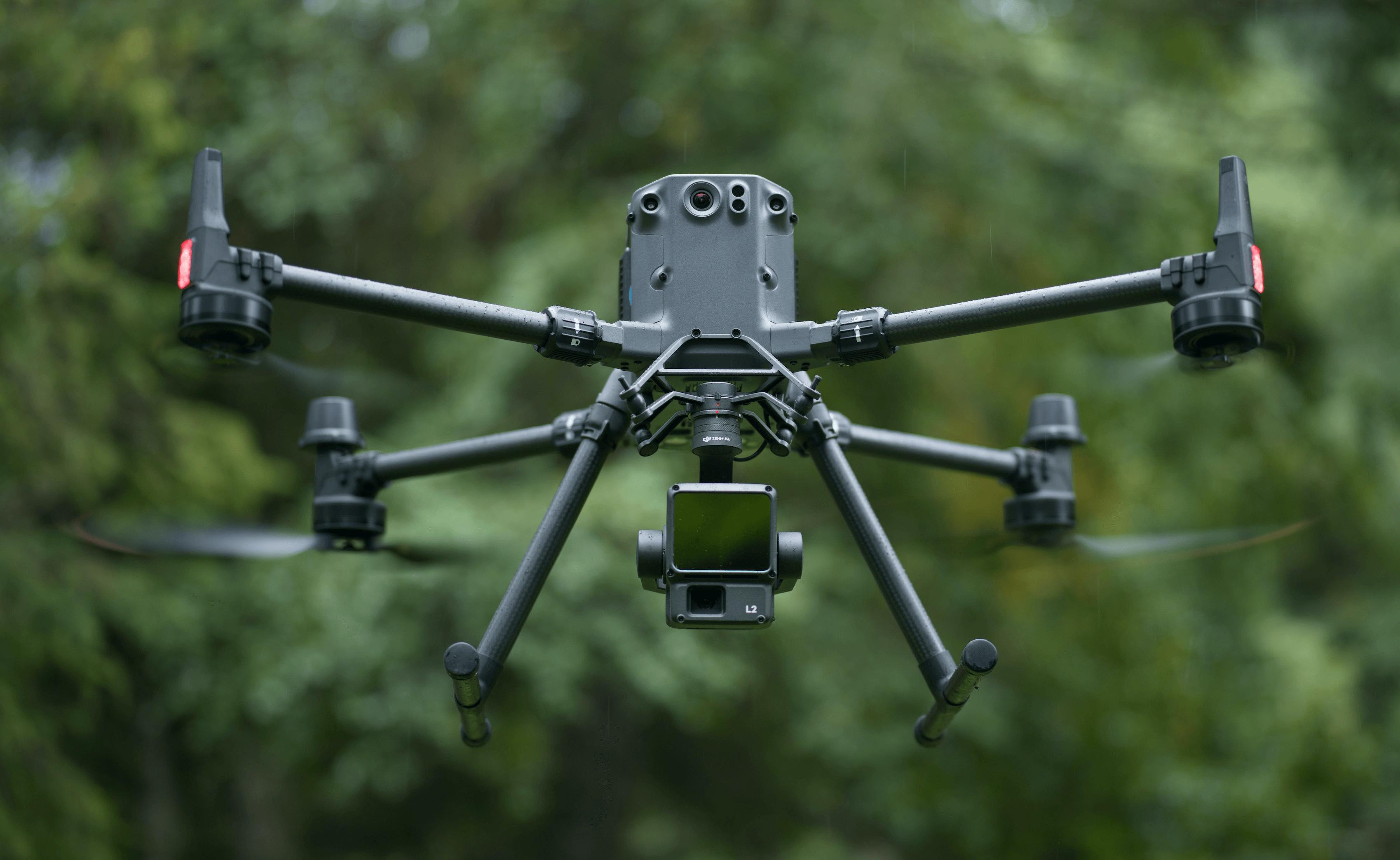 A drone taking aerial photography