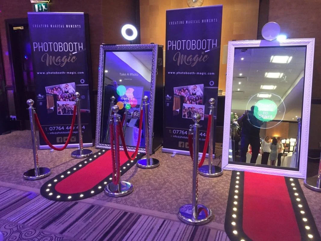Interactive mirror photo booth rental at a corporate event in Nairobi Kenya