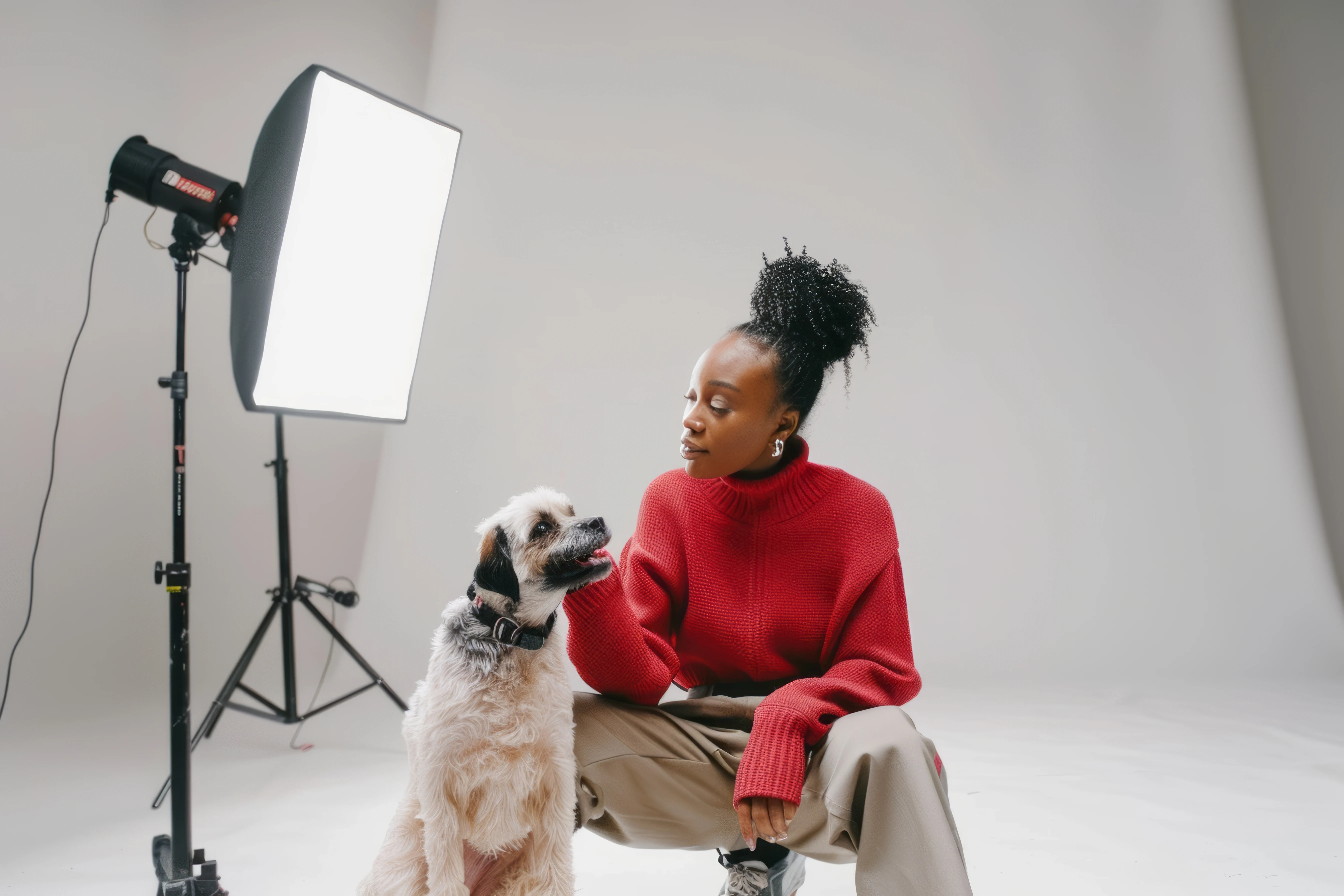 Professional pet photography studio in Nairobi photographing a dog
