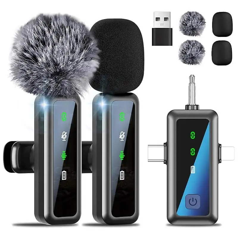 Professional shotgun microphone and wireless audio system for event videography