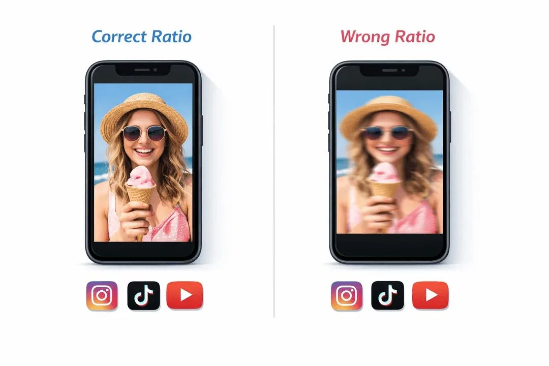 Professional videographer creating vertical video content for social media platforms